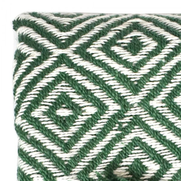 Brighter Future Green Diamond Throw Woven from Plastic Bottles - Image 3