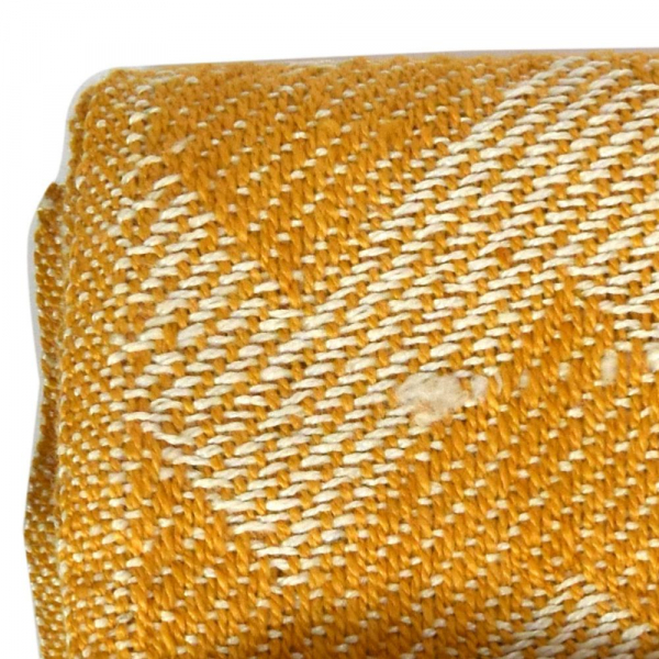 Brighter Future Yellow Zig Zag Throw Woven from Plastic Bottles - Image 2