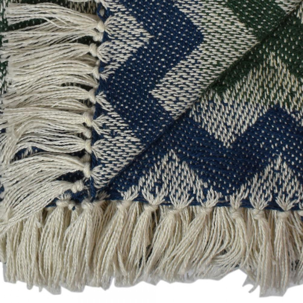 Brighter Future Rainbow Zig Zag Throw Woven from Plastic Bottles - Image 2