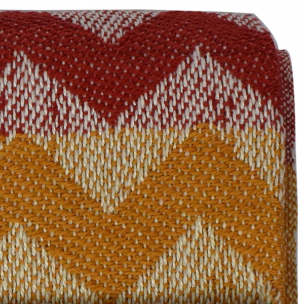 Brighter Future Rainbow Zig Zag Throw Woven from Plastic Bottles - Image 3