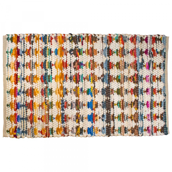 Handmade Recycled Diamond Dhurrie Rug