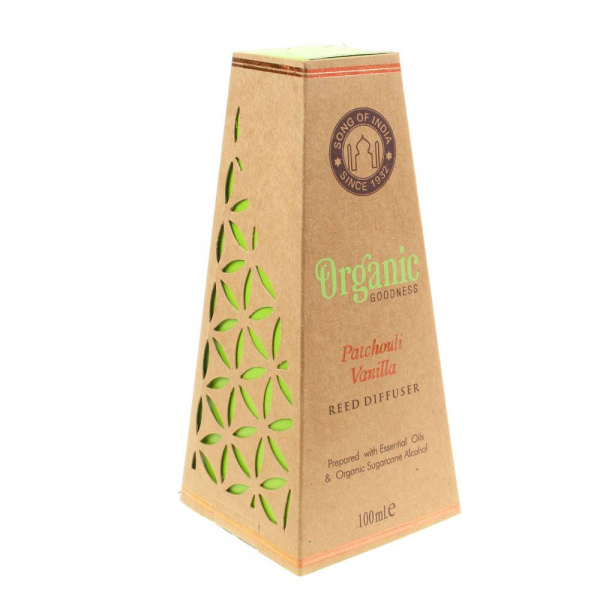 Patchouli Vanilla Reed stick diffuser Organic Goodness, 100ml